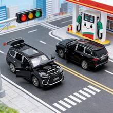 Alloy Off-Road Car Model Toy With Light & Sound, Die-Cast Metal Racing Car Vehicle Model, Pull Back Action Car Toy, Durable Alloy Body Simulation SUV Sports Car Model, Detailed Interior Collectible Car Figure, Mini Vehicle Model Display Ornament - Multicolor - View 13