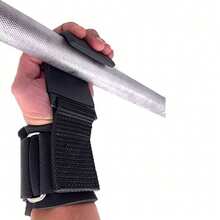 1pc Gym Fitness Weightlifting Wrist Strap Pulling Weightlifting Wrist Guard Fitness Gloves - Black - View 11