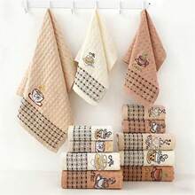 Set de 4/6 piezas, paños de cocina bordados con motivos de café, trapos de limpieza de secado rápido, toallas de cocina grandes y gruesas, suaves y transpirables, aptos para toallas de baño, almohadillas de pulido de automóviles y lavado de platos. Paños reutilizables, estilos aleatorios - Color aleatorio - Ver 5