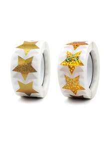 500pcs Shiny Star Stickers - Self-Adhesive Stars Suitable For Rewards, Crafts And Classroom Use - Multicolor - View 12