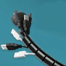 1 Roll 1M New Computer Cable Protection Tube. Network Cable Protective Sleeve, Anti- Cable Management Tube, Cable And Wire Organizer For Computer And Automotive - A - View 6