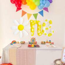 1pc Daisy One Print Letter Balloon, Daisy, Suitable For Birthday Party, Housewarming Party, 1st Birthday Party - Multicolor - View 4