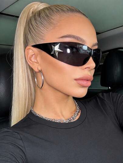 1 Stück Oversized Retro Chic Brille, geeignet für den täglichen Gebrauch, Street-Style, Urlaub, Reisen, Sommerstrand, Outdoor, Reise-Strandaccessoires