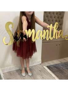 定制亚克力镜面贴纸，金/银/黑个性化字母墙贴，适用于卧室、客厅、酒吧、俱乐部、书房、更衣室、婚礼、派对装饰，独特姓名墙贴，完美的生日和节日礼物，送给家人、朋友、伴侣、母亲节 - 彩色 - 查看 1