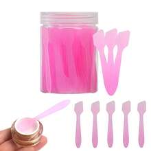 50/100个装 化妆刮勺 面霜面膜泥搅拌塑料勺 美容DIY工具 眼部面部化妆涂抹器 - 小湯匙 - 查看 3