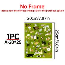 1 幅异想天开的狗狗派对帆布海报 - 色彩鲜艳的无框墙面艺术，适用于客厅、卧室、家庭办公室 | 现代艺术动物印花装饰画，宠物爱好者的理想之选；狗狗装饰 - 彩色 - 查看 16
