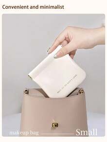 2件套自动密封防水化妆包、卫生巾袋、首饰袋、纸巾袋、耳机线袋、迷你口红信封零钱包、收纳包、旅行必备 - 彩色 - 查看 2