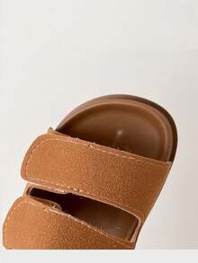 儿童厚底休闲户外沙滩拖鞋，夏季 - 棕色 - 查看 2