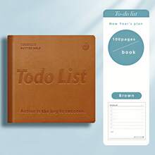 OBOVAY Todo List Notebook, Undated Daily Task Checklist Planner, PU Hardcover Time Management Journal, For Office Work, School Study & Home Planning, Back To School & Christmas Gift For Students, Office Workers - Multicolor - View 11