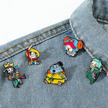 1/5件套经典动漫《海贼王》周边,蒙奇·D·路飞通缉令金属钥匙扣,可个性化定制包包/汽车钥匙扣,适合粉丝收藏或作为礼物,也可作为派对礼品。 - 彩色 - 查看 11