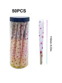 50pcs Cigarette Rolling Papers, Pre-Rolled Cones, Cigarette Papers And Smoking Pipes, Ultra-Thin Slow Burning Trumpet Shaped Cigarette Papers, Smoking Accessories, Gift Set, Valentine's Day Gift, New Year Gift, Home Decor Christmas Gift - Multicolor - View 11