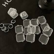 Caja de almacenamiento de joyas mini, caja de plástico transparente adecuada para pulseras de perlas y accesorios pequeños - transparente - Ver 3
