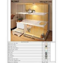 Lồng mèo Cat Villa, lồng mèo tích hợp hộp vệ sinh cho mèo, giường ngủ cho mèo, nhà cho mèo, lồng mèo trong nhà cỡ lớn có hộp vệ sinh. - Nhiều màu - Xem 21