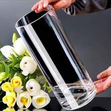 3 Pcs Acrylic C Cylinder Flower Vase For Plants Bouquet Unbreakable Hurricane Tall Large Plastic Vases For Wedding Centerpieces Hydroponic Decor Base Set Of 3 H 8 + H 10 + H 12 No Flowers - 3 Rõ ràng - Xem 3