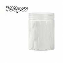 50/100个装 化妆刮勺 面霜面膜泥搅拌塑料勺 美容DIY工具 眼部面部化妆涂抹器 - 小湯匙 - 查看 7