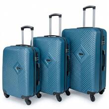 A Set Of 3 Pieces Of Luggage With Silent Rotating Wheels, Stylish And Versatile Travel Companion - Mint Blue - View 1