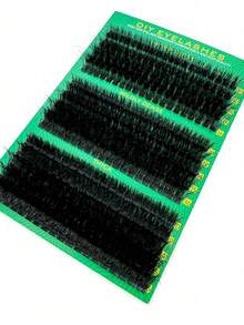 High Quality 295pcs D-Curl 10-18mm Mixed False Eyelashes, DIY Eyelash Extension, Soft & Fluffy 3D Natural Look Eyelash, Green Base Card, Easy DIY Lashes At Home, 8D 80D 100D 60D Natural Eyelash Extension Clusters - D - View 5