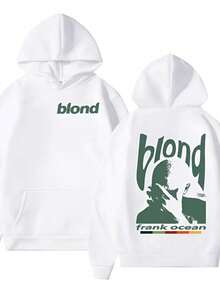 Blond Eyes Unisex Kangaroo Hoodie Sweatshirt With Hood, Streetwear Release - 白色 - 查看 1