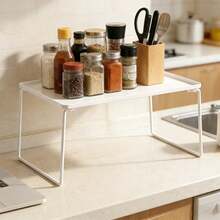 Expandable Cabinet Shelf Organizer, Stackable Metal Kitchen Corner Cabinet Storage Rack, Countertop Organizer And Shelves, Suitable For Cabinet/Bathroom/Countertop/Tableware - View 1