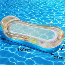 1/2pcs Inflatable Pool Float, Sunbathing Lounger, Beach Sunbathing Raft, Fine Mesh Design Ensures Full Water Immersion, 4pcs Durable PVC Material, River/Lake Floating Mat With Built-In Pillow, Inflatable Water Hammock, Sofa, Floating Chair Raft, Adult Men Summer Water Party Entertainment Leisure Holiday Private Pool Lounge - Multiple Styles - View 18