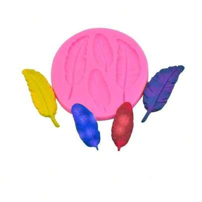 1pc Feather Aroma Stone Plaster Silicone Mold, Handmade DIY Fragrance Stone Decor Mold, Multiple Patterns, Non-Stick, Easy Demolding