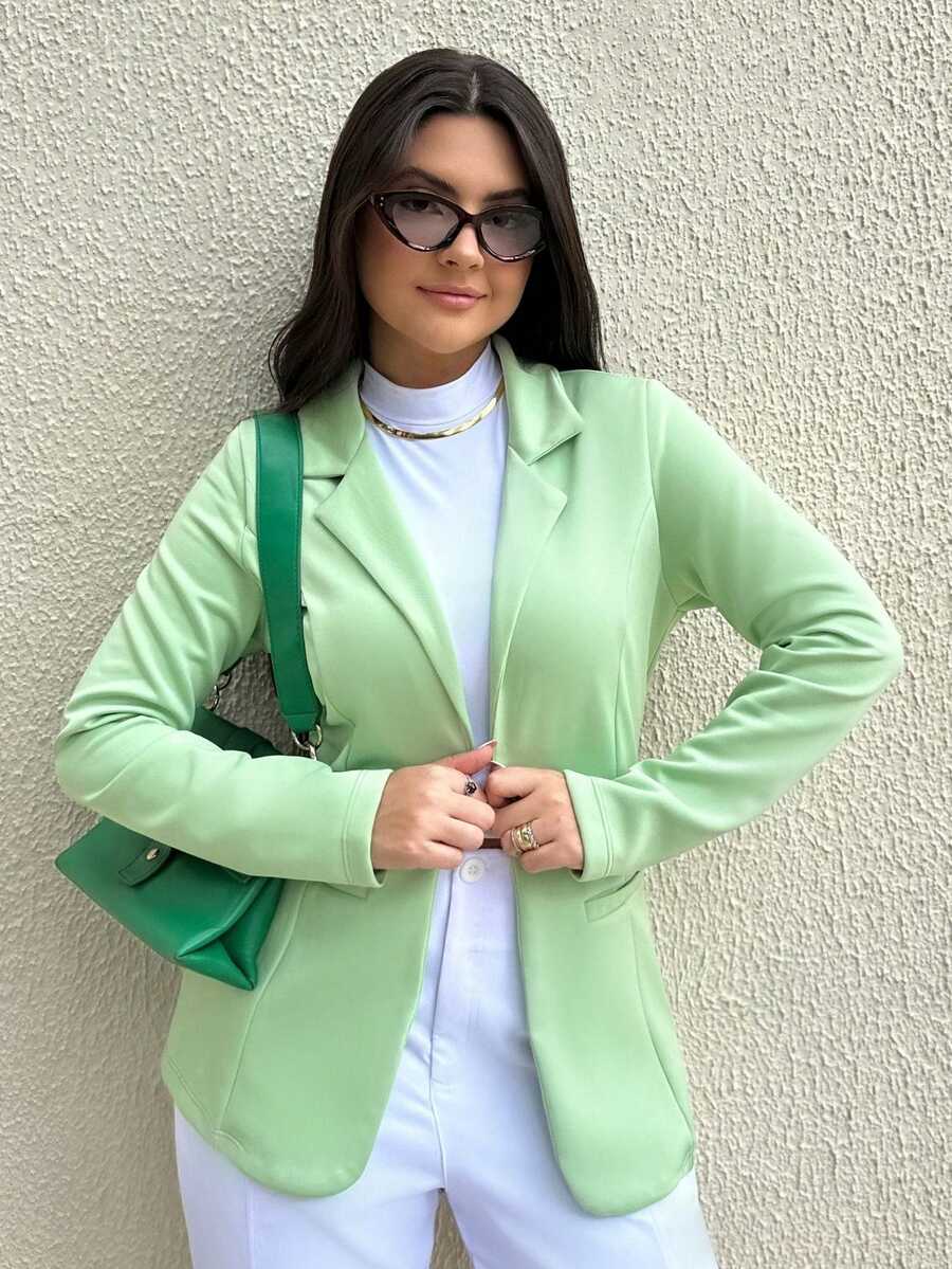Women Coats - 薄荷綠 - 查看 1
