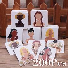 50/100/200pcs New Luxury Earring Jewelry Display Cards, Size 4 X 4cm, Suitable For Earring Packaging - Storage Card - View 13