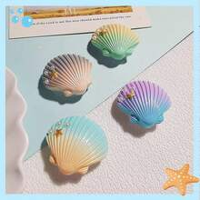 1个扎染珍珠贝壳、海星、星形Magsafe磁吸手机支架，可折叠伸缩旋转气垫吸附手机支架 - 彩色 - 查看 3