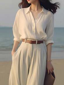 Bohemian Style Women's Single Belt, Western Style Belt, Retro Palace Style Buckle, Multi-Hole Adjustable, Suitable For Dresses - Multicolor - View 2