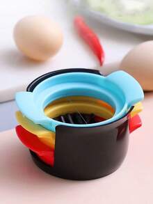 3-In-1 Multi-Purpose Stainless Steel Egg Slicer For Hard Boiled Eggs – Effortless Egg Cutter, Cutting Out Regular And Beautiful Shapes - Multicolor - View 6
