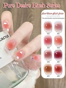 MIANEL GEL MIANEL 10ml 果冻粉系列凝胶指甲油 2026 新款 美白冰透明裸色指甲油 粉色指甲 红色指甲 美甲用品 棕色指甲 情人节美甲用品 美甲沙龙完美之选 - 彩色 - 查看 2