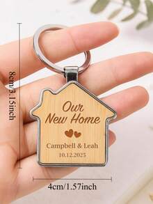 Personalized New Home Keychains, Valentine's Day Gifts, Housewarming Souvenirs, Durable Ring Keychains, Housewarming Gifts, Commemorative Keychains, Elegant Keychains - Multicolor - View 5