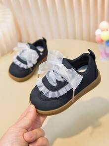 1双婴儿鞋，1双系带婴儿鞋，婴儿平底凉鞋 - 黑色 - 查看 10