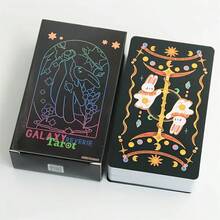 高品质星空梦幻塔罗牌，78张牌，梦幻兔子主题塔罗牌，适合初学者和爱好者，理想的生日礼物 - 彩色 - 查看 5