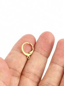 20 pièces Boucles d'oreilles en acier inoxydable Fermoirs de boucles d'oreilles créoles françaises Base de réglage d'oreille pour fournitures de fabrication de bijoux DIY Accessoires - Boucles d'oreilles bricolage - Voir 7