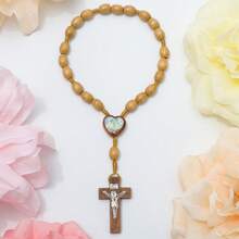 1pc Wooden Beaded Bracelet For Women - Coffee Brown - View 1