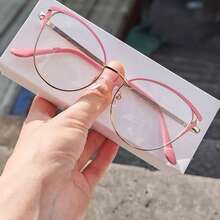 1/2/3 Pcs Women Metal Frame Cat Eye Fashion Eyeglasses Frame, Suitable For Daily Reading And Commuting - Multicolor - View 19