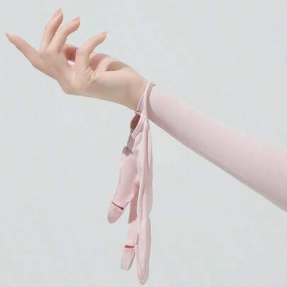 1 par de mangas para el brazo protectoras del sol de verano, mangas de enfriamiento delgadas para mujeres, guantes sin dedos para ciclismo al aire libre con protección UV, guantes de protección UV de dedo completo