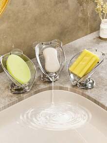 1 pezzo Portasaponetta da bagno di lusso autoportante, accessorio da bagno senza foratura, contenitore per il bagno - Multicolore - Visualizzare 6