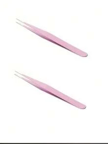 2pcs Curved Colorful Tweezers, Suitable For Nail Stickers, Rhinestone Decoration, Eyelash Extension, DIY Tools, Random Color, Back To School Supplies - Multicolor - View 7