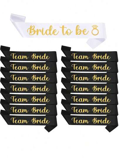 Bachelorette Party Accessories Strap Set, White Bride-To-Be Sash, Bridal Party Sash, Suitable For Bachelorette Party, Wedding, Bridal Shower And Other Celebrations