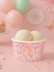 10个彩色糖果造型纸碗，粉色系一次性纸质零食碗，适合婴儿派对、糖果主题生日装饰、婴儿派对装饰、性别揭晓派对用品、粉色糖果主题一周岁生日派对用品、婴儿派对用品、粉色蝴蝶结装饰、粉色女宝宝生日派对装饰 - 糖果 - 查看 6