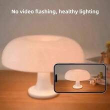 1pc LED Mushroom Decorative Table Lamp, USB Powered Reading/Eye-Care Light, 3-Color Dimmable Orange/White Mushroom Modern Romantic Art Lamp, Suitable For Home Decor Ambience Lighting, Applicable To Bedroom, Living Room, Cafe - Mushroom Table Lamp - View 6