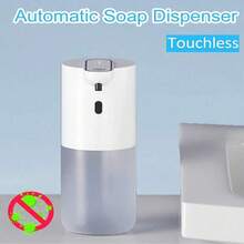 DONASIRA Máy phân phối xà phòng tự động thông minh gắn tường không chạm, dung tích lớn 400ml, bơm tạo bọt xà phòng nhanh chóng dùng trong gia đình, chai rửa tay di động, dung dịch sát khuẩn tay công cộng có thể sạc lại, máy tạo bọt rửa/làm sạch - Nhiều màu - Xem 3