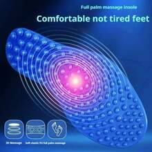 1双男女通用按摩鞋垫，柔软运动休闲鞋垫 - 彩色 - 查看 6