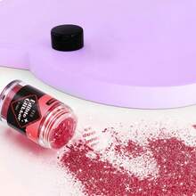 Ruby Red Edible Glitter For Cocktails Drinks Glimmer Powder Luster Dust For Food Metallic Coloring Fondant Cake Decorating Baking Chocolate Cookies - Multicolor - View 3