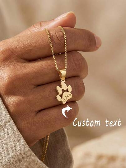 Collar conmemorativo personalizado de la pata de mascota, collar personalizado con colgante de pata de perro, regalo de cumpleaños para mujeres