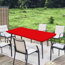 1 pieza Mantel rectangular minimalista de poliéster para exteriores, estilo rústico, adecuado para cocina, mesa de comedor, mesa de café, Día de San Valentín, decoración de boda, fiesta al aire libre, comedor, mantel a prueba de polvo - A - Ver 5
