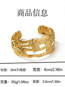 1 chiếc vòng tay hình rùa biển bằng thép titan tối giản, vòng tay nữ thời trang có thể điều chỉnh, phù hợp để đeo hàng ngày, đi biển, dự tiệc, làm quà tặng. - rùa biển - Xem 2