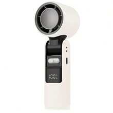 1个可折叠可充电迷你手持风扇,带数字显示屏,100°高速USB充电便携式冷却风扇 - 彩色 - 查看 17